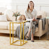 Easy Paws C Table Side End Table, Small C Shaped Table for Sofa,Glass Couch Sofa Tray Snack Table for Living Room