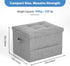Dayacoco 43L 350lbs, 17x13x13in,Drak Storage Ottoman Foot Rest Stool, Foldable Foot Rest Stool with Thicker Foam Padded