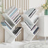 4 UHBC014W YMYNY Tier Tree Bookshelf, Small Bookcase, Modern Wood Book Storage Rack, Freestanding Book Shelf