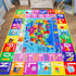 59"39.4" USA Map ABC Kid Rug for Playroom Geography Classroom Play Rug Educational Baby Playmat Alphabet Mat State