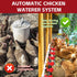 (45 Set Automatic Chicken Waterer System Accessories Included), Complete PVC Pipelines with Chicken Water Cups, Float