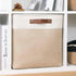 DULLEMELO Cube Storage Bin 13x13, Collapsible Fabric Storage Cube for Organizing Toys, Clothes, Nursery, White & Khaki.