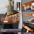 Copper Magnetic Spice Rack Shelf, 30" Length Over the Stove Organizer for Kitchen Seasoning Storage, Brushed Copper