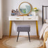 4 15.7" 11.8" 18.1" YD-SMS137G Aibiju Vanity Stool Chair Teddy Velvet with Storage, Grey Ottoman with Storage, Furry