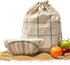 Duthcbw XL Linen Bread Bag for Homemade Sourdough with Proofing Cover, Reusable Organic