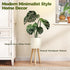 Bamworld Single Plant Holder for Indoor Plants Metal Planter Stand Wooden Leg White Plant Stand Indoor Flower Pot Stand