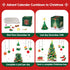 Advent Calendar 2024 - Christmas Tree Building Toy Set with LED Light, 1102 Pieces
