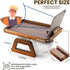 Drink(13.8" 9.5" 1") Tinamo Acacia Wood Sofa Armrest Tray with Phone Holder - Large Sofa Arm Tray Table Clip - Couch