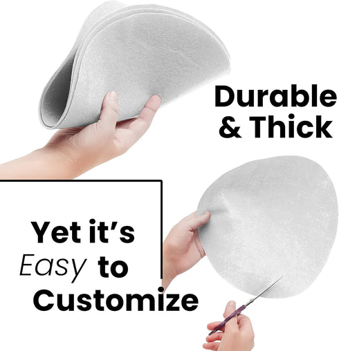 Felt Plate China Storage Dividers Dish Protectors (WHITE, 48 LARGE)