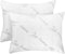 2 Pack Viscose Bamboo Pillow Protectors, Cooling Zippered Case for Queen Pillows, Noiseless Ultra Plush