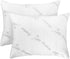 2 Pack Viscose Bamboo Pillow Protectors, Cooling Zippered Case for Queen Pillows, Noiseless Ultra Plush