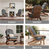 Grey,1 UDPATIO Adirondack Chair Cushion with Ties - Fade-Resistant Waterproof Outdoor Recliner High Back Seat Pads