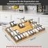 Organzier,4 8Pcs Countertop, Organization,22" 15.8" 48 Spice Drawer Tiers- Bamboo Spice Rack Tray Insert for Cabinet