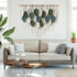39" 29.5" KHOYIME Macrame Wall Hanging Large Boho Home Decor, Bohemian Leaves Tapestry Modern Handmade Yarn Woven