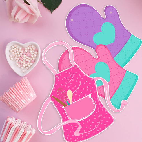 Baking Birthday Party Banner, Little Bakers Birthday Decoration for Girls, Macaron Party Supplies