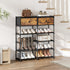 6 2 20-24 Closet Shoe Rack, Tier Shoe Rack Organizer with Large Drawers, Shoe Storage for Pairs, Sturdy Metal Shoe