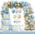 HYCSANBAO Elephant Baby Shower Decorations for Boy, Blue Elephant Baby Shower Party Supplies, It's a Boy Backdrop