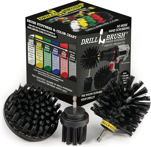 Safe Wire Brush Alternative - Ultra Stiff Nylon Bristle Scrubbing Brushes -