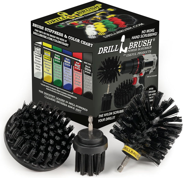 Safe Wire Brush Alternative - Ultra Stiff Nylon Bristle Scrubbing Brushes -