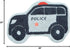 30x20 100% Hand Tufted Police Car Bedroom or Bathroom Rug - in; Cotton Kids Bathroom Mat; Decorative Kids Area Rug