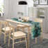 PHTAYOT 13x90in Teal White Gold Marble Table Runner, Teal White and Gold Abstract Texture Marble Pattern Print for Home