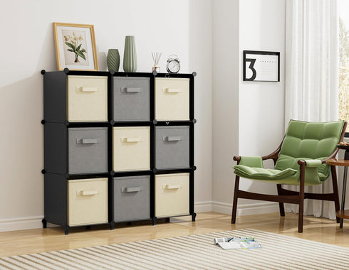 HOMIDEC 9-Cube Closet Organizer and Storage, Portable Shelves for Garment Racks, Closet, Wardrobe