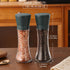 Set 2, 6OZ DAVIMADE Salt and Pepper Grinder of Stone Blue Manual Spice Mills with Adjustable Coarseness, Refillable