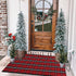 LEEVAN Buffalo Plaid Front Door Mat 24"x 51", Cotton Checkered, Washable, Outdoor Doormat for Kitchen, Bathroom