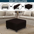 NeColorLife Oversized Square Ottoman Cover,Stretch Ottoman Slipcover,Thick Storage Ottoman Cover,Foot Stool Cover