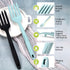 10 in 1 Silicone Flexible Fork, 11 Inch Cooking Tools, Heat Resistant for Mixing, Mashing, Baking, Lake Blue