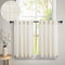 Kitchen Cafe Curtains 24 Inch Length - 2 Panels Set Light Filtering Sheer Privacy Linen Short Curtains