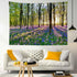 HVEST Forest Sunshine Tapestry Wall Hanging Spring Purple Lavender Morning Sunlight Through Green Trees Tapestry Nature Landscape Tapestry for Living Room Bedroom Aesthetic Decor, 40L x 60W Inches