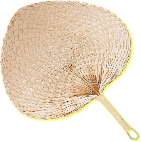 Palm Leaf Fan, Woven Farmhouse Kitchen Summer Cooling Party Beach Wedding Camping, 1 Pack (Standard)