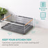 Navaris Compact Dish Rack with Drip Tray & Cutlery Holder, Easy to Assemble and Clean, Silver