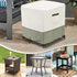 Square,600D 25" 25" 18" Waterproof Outdoor Ottoman Cover Heavy Duty Patio Small Side Table Cover,Patio Furniture Covers