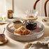 14 Counter JUNGLE CULTURE Handmade Round Wicker Tray Whitewashed Large Decorative Rattan Serving Basket for Coffee