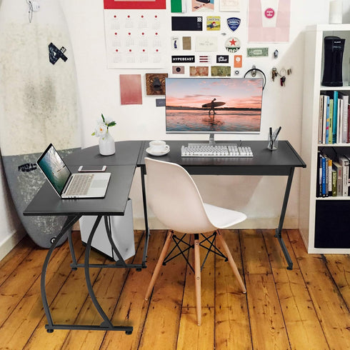 58'' ZENY L-Shaped Gaming Desk Computer Corner Desk Reversible Table Home Office Desk PC Workstation Study Writing Desk