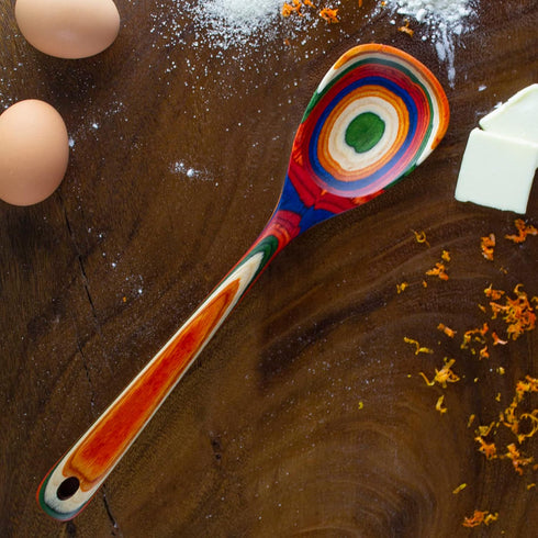 Totally Bamboo Baltique Marrakesh Collection 12-1/2" Wooden Cooking Spoon, Safe for Nonstick Cookware