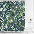 LIVILAN Green Plant Shower Curtain - Botanical Leaf Pattern, 72X72 inches with 12 Hooks