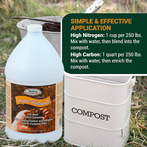 1 250 lbs. Medina Compost Nutrients - Compost Activator & Accelerator for Soil Improvement with Composting Cultures;
