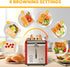 Simple Deluxe 2-Slice Toaster, Red, 6 Browning Settings, 3 Functions, Extra Wide Slot & Removable Crumb Tray