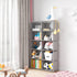 MOYIPIN 10-Grid Bookshelves, Assembled Storage Rack, Bedroom Living Room Vertical Cabinet Bookshelf, Double Row