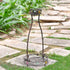 8-9 Inches 11 24 Gazing Globe Stand, Metal Gazing Ball Holder with Flower Planter Base, Vintage Gazing Ball Display