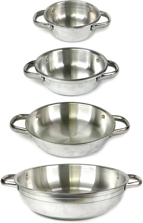 4.7" Authentic Shakshuka Pan, 12cm Double Handle Aluminum Mini Saut Frying Pan