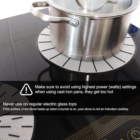 Lazy K Induction Cooktop Mat, Silicone Fiberglass Scratch Protector, Non Slip Pads, 11 inches