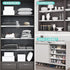 Expandable Closet Tension Shelves Organizers, Heavy-Duty Metal Adjustable Locker Shelf for Wardrobe, Pantry, Kitchen