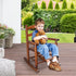 JOYMOR Outdoor Wooden Rocking Chair for Kids with High Backrest, Toddler Rocker Weather, Patio Rocker Chair Suitable