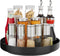 Ovicar 11 inch Lazy Susan Turntable Organizer, Black Rotating Spice Rack for Kitchen Countertop and Bathroom Storage