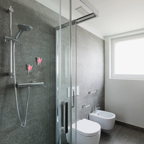 CHENGU 2 Counter Pcs Plastic Soap Holder Drainage Wall Mounted Soap Saver Tray Self Draining Dish No Drilling