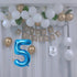 40 Inch Birthday Helium Foil Digital Balloons, Glossy Blue Number 0-9 (5)